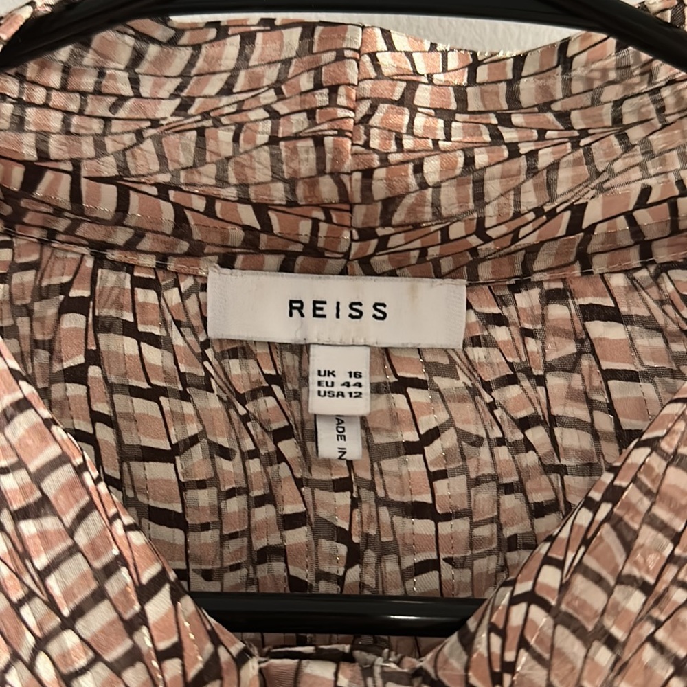 Reiss button down patterned top - Picture 7 of 10